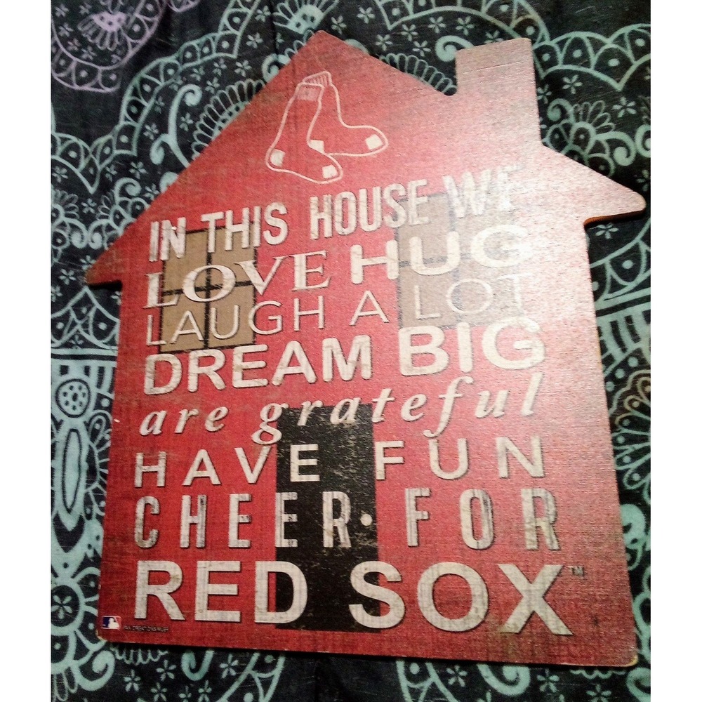 NEW "In This House" Quote Boston Red Sox MLB Wood Wall Art Wall Hanging